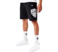 (XL, Black) New Era Brooklyn Nets Team Logo Oversized Joggers Sweatshorts Bottom - Black