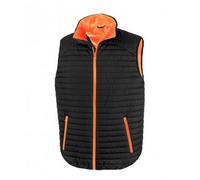 (XL, Black/Orange) Result Adults Unisex Thermoquilt Gilet