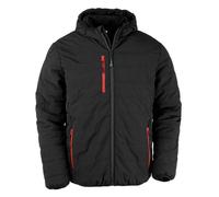 (XL, Black/Red) Result Genuine Recycled Mens Compass Padded Jacket