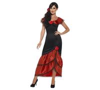 (XL, Black/Red) Smiffys Womens/Ladies Senorita Flamenco Costume