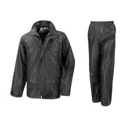 (XL, Black) Result Mens Core Rain Suit (Trousers And Jacket Set)