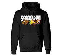 (XL, Black) Scooby Doo Unisex Adult Scooby Doo Flaming Hoodie