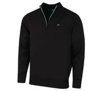 (XL, Black/Silver) Calvin Klein Mens 2026 Campus 1/2 Zip All Season Easy Care Sweater