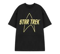 (XL, Black) Star Trek Mens Logo Short-Sleeved T-Shirt