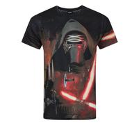 (XL, Black) Star Wars Mens Force Awakens Kylo Ren Lightsabre Sublimation T-Shirt