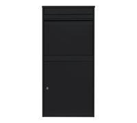 XL Black Steel Lockable Mail Wall Mount Parcel Post Drop Box Letter Package