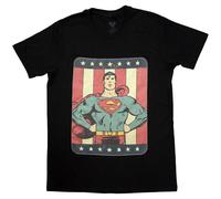 (XL, Black) Superman Stripes Logo T Shirt