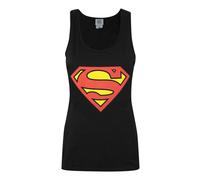 (XL, Black) Superman Womens/Ladies Shield Logo Vest