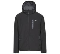 Trespass Men's Accelerator II Waterproof Softshell Jacket with Removable Hood, Black, X-Large