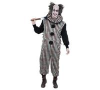 (XL, Black/White) Smiffys Mens Vintage Clown Costume
