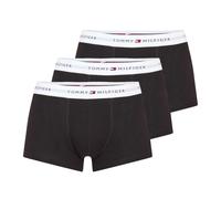 (XL, Black/White) Tommy Hilfiger Mens Cotton Blend Classic Boxer Shorts (Pack of 3)