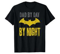 (XL, Black/Yellow) Batman Mens Dad By Day T-Shirt