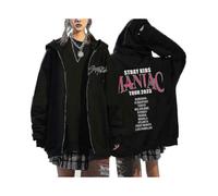 (XL, Black2) Stray Kids Hoodies Skzoo Print Jackets Skz Hooded Jacket Korean Kpop Concert Coat Stray Kids Sweatshirt Y2k Men Women-Yvan