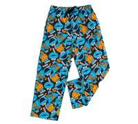 (XL, Blue) Sesame Street Mens All-Over Print Cookie Monster Lounge Pants