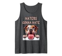 XL Bully Funny Haters Gonna Hate - Pitbull Lovers - Dog Moms Tank Top, Men, Dark Heather Grey, XX-Large
