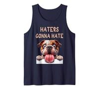 XL Bully Funny Haters Gonna Hate - Pitbull Lovers - Dog Moms Tank Top, Men, Navy Blue, XX-Large