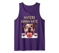 XL Bully Funny Haters Gonna Hate - Pitbull Lovers - Dog Moms Tank Top, Men, Purple, XX-Large