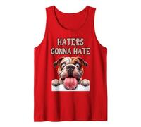 XL Bully Funny Haters Gonna Hate - Pitbull Lovers - Dog Moms Tank Top, Men, Red, Large