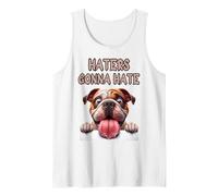 XL Bully Funny Haters Gonna Hate - Pitbull Lovers - Dog Moms Tank Top, Men, White, X-Large