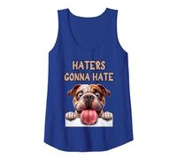 XL Bully Funny Haters Gonna Hate - Pitbull Lovers - Dog Moms Tank Top, Women, Royal Blue, Small