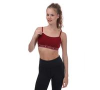 Lacoste Womens Bandeau Sports Bra - Burgundy - Burgundy - XL