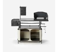 Xl Camping Kitchen Unit - With 10-litre Sink - Windbreak And Storage Space