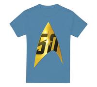 (XL, Carolina Blue) Star Trek Mens 50th Anniversary Delta T-Shirt