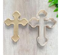 XL Catholic Cross Cookie Cutter for Shortbread Biscuit, Handmade Pastry ELACE
