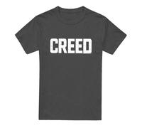 (XL, Charcoal) Creed Unisex Adult Cracked Heather Logo T-Shirt