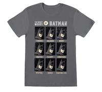 (XL, Charcoal Grey) Batman Unisex Adult Moods T-Shirt