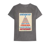 (XL, Charcoal Grey) James Bond Unisex Adult Octopussy German Poster Cotton T-Shirt