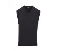 (XL, Charcoal) Premier Mens Sleeveless Cotton Acrylic V Neck Sweater