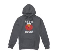 (XL, Charcoal) Sesame Street Unisex Adult He's A Rock Hoodie