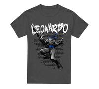 (XL, charcoal) Teenage Mutant Ninja Turtles Unisex Adult Leonardo T-shirt