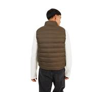 (XL, Chocolate) Brave Soul Mens Chevron Quilted Padded Gilet