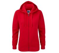 (XL, Classic Red) Russell Ladies Premium Authentic Zipped Hoodie (3-Layer Fabric)