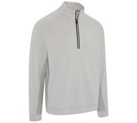 (XL, Concrete Heather) Callaway Golf Mens 2025 Brushed Rib 1/4 Zip Pullover Thermal Opti-Dri Sweater