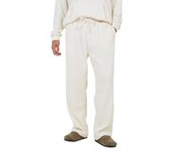 (XL, Cream) Brave Soul Mens Open Hem Wide Leg Joggers