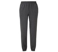 (XL, Dark Heather) Fruit of the Loom Unisex Adult Classic Heather Elasticated Hem Jogging Bottoms