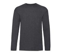 (XL, Dark Heather Grey) Fruit of the Loom Mens Valueweight Heather Long-Sleeved T-Shirt