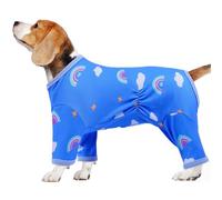 XL Dogs Clothes Pjs with Prints - Warm Long Sleeves Pajamas | Soft & Breathable,Post-Surgery Recovery & Protect Sensitive Skin,Party Costumes Clothes,Blue
