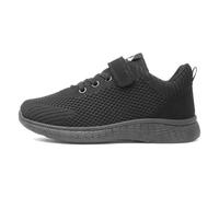 XL Eden Kids Black Mesh Easy Fasten Trainer - Size 13 Child UK - Black