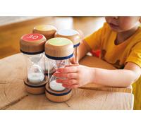 XL EDUCATE Hourglass Set for Children, Small Foot wood