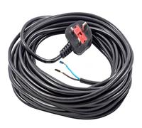 XL Extra Long 12M Black Cable Mains Power Lead for Spear & Jackson Lawnmower & Garden Strimmer (UK Plug)