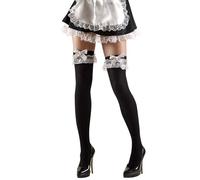 xL French Maid thigh Highs 70 Den Costume Extra Large for Can Can France French Fancy Dress