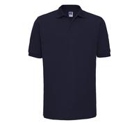 Russell Men's Ripple Collar & Cuff Short Sleeve Polo Shirt in Navy | Size: XL Russell Navy XL
