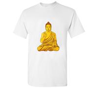 (XL) Gautama Gold Buddha Buddhism Buddhist Religion Art Men T Shirt Tee Top