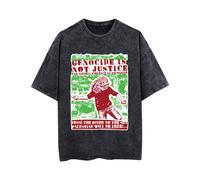 (XL) Genocide Is Not Justice, End Israeli Violence In Palestine. From The River To Sea, Palestine Will Be Free T-Shirt