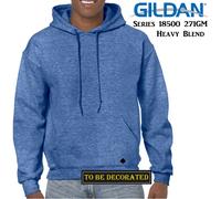 (XL) Gildan Heather Sport Royal Blue Hoodie Heavy Blend Hooded Sweat Mens