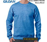 (XL) Gildan Heather Sport Royal Heavy Sweat Sweater Jumper Sweatshirt Men